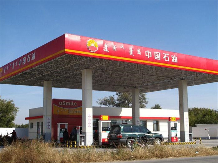 江油加油站钢结构网架案例1